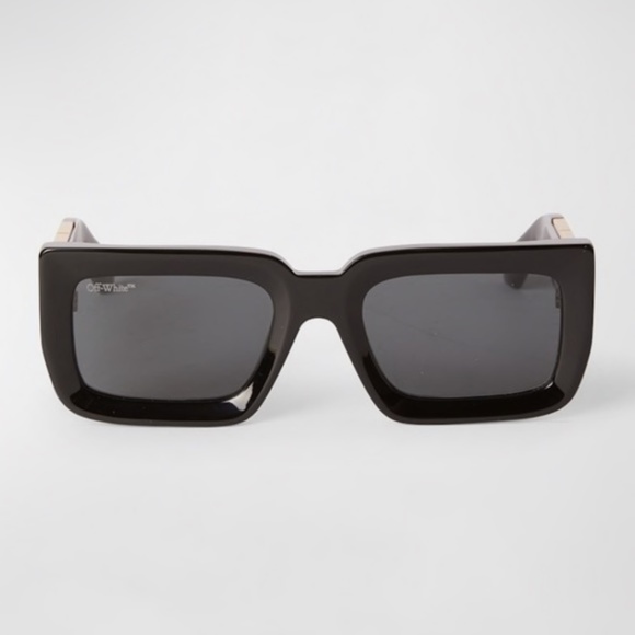 NWT Off-White Black Rectangle 55mm Sunglasses